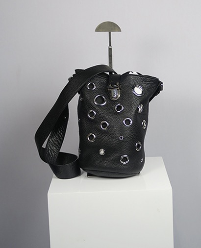 Eyelet Mini Bucket Bag, front view